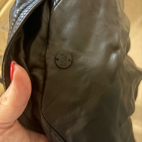 Billabong Motorcycle Black Leather Jacket size Large - Picture 2 of 10